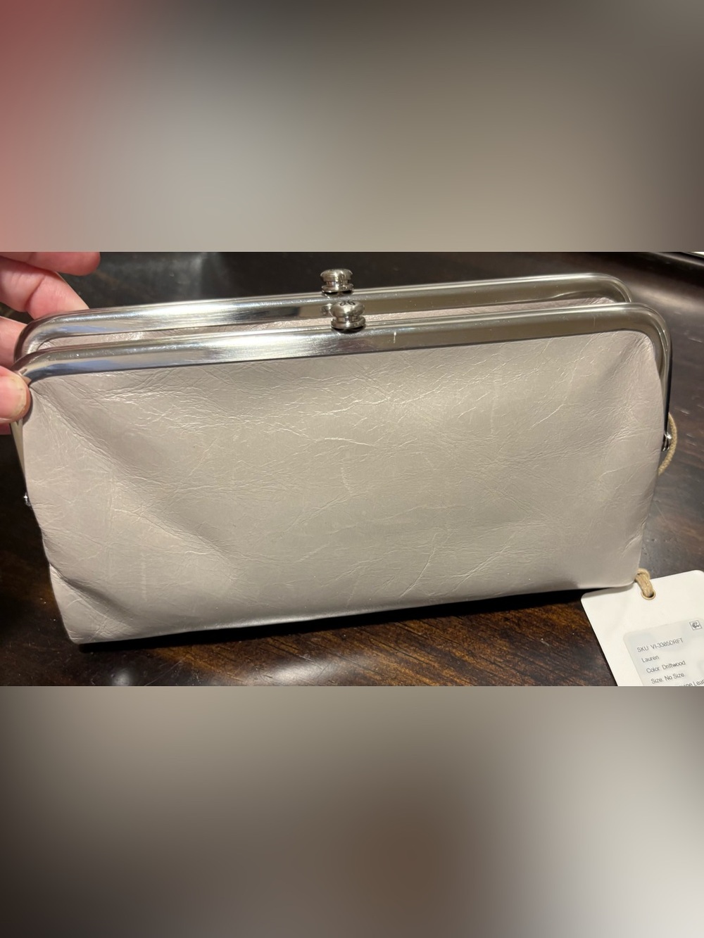 HOBO LAUREN CLUTCH WALLET- Color: DRIFTWOOD-BNWT and Hobo Dust-bag - Picture 6 of 13